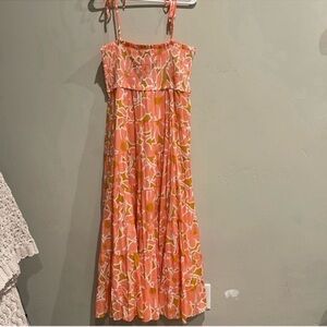 J. Crew Maxi Floral Print Cotton Sundress s L